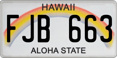 HI license plate FJB663