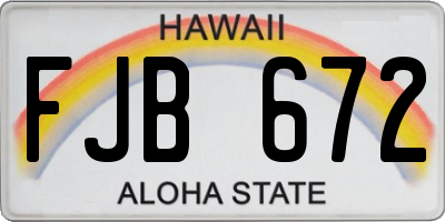 HI license plate FJB672