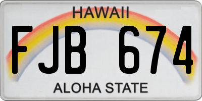 HI license plate FJB674