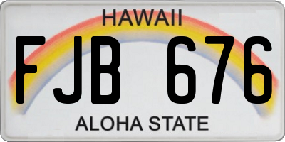 HI license plate FJB676