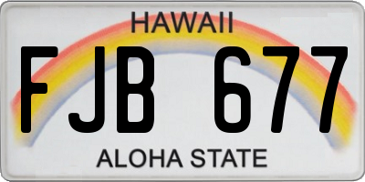 HI license plate FJB677