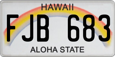 HI license plate FJB683