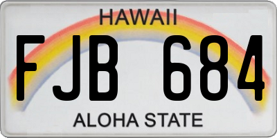 HI license plate FJB684