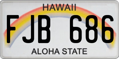 HI license plate FJB686