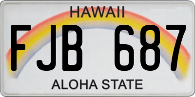 HI license plate FJB687