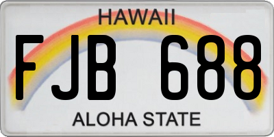 HI license plate FJB688