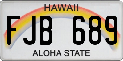 HI license plate FJB689