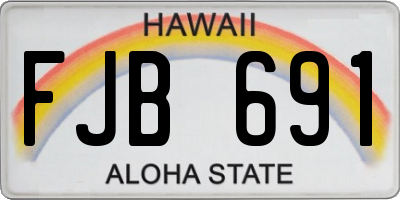 HI license plate FJB691