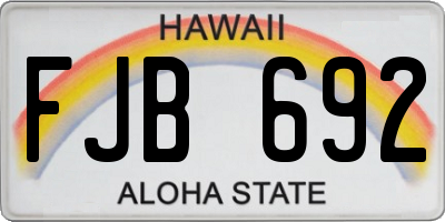 HI license plate FJB692