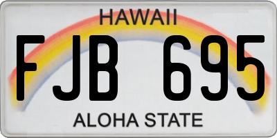 HI license plate FJB695