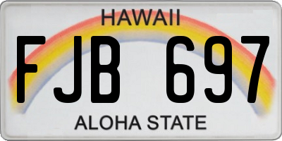 HI license plate FJB697