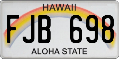 HI license plate FJB698