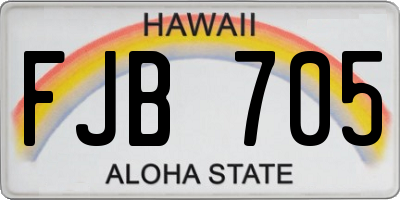 HI license plate FJB705
