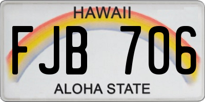 HI license plate FJB706