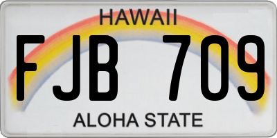HI license plate FJB709