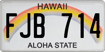 HI license plate FJB714