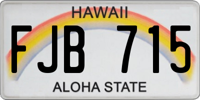 HI license plate FJB715