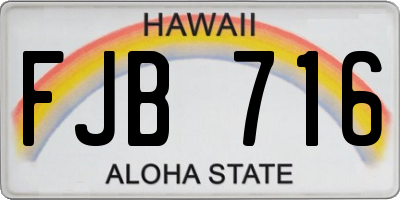 HI license plate FJB716