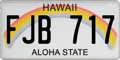 HI license plate FJB717