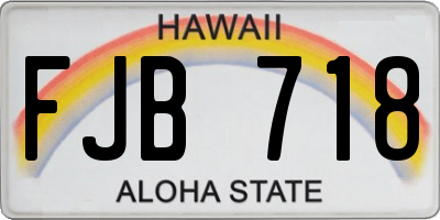 HI license plate FJB718