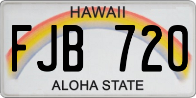 HI license plate FJB720