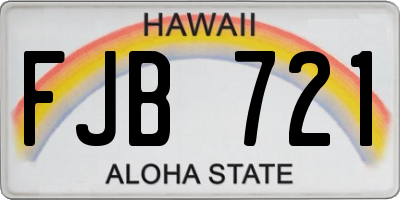 HI license plate FJB721