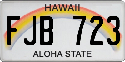 HI license plate FJB723