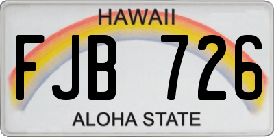 HI license plate FJB726