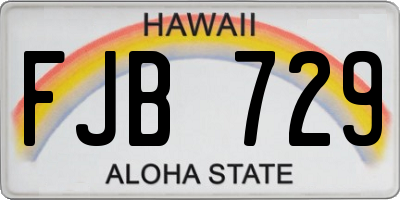HI license plate FJB729