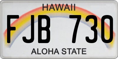 HI license plate FJB730