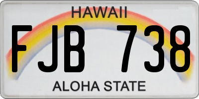 HI license plate FJB738