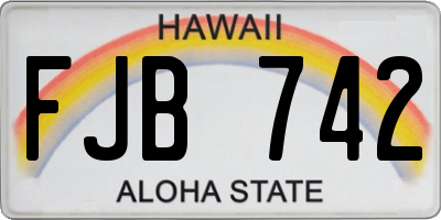 HI license plate FJB742