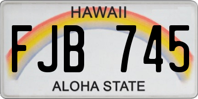 HI license plate FJB745
