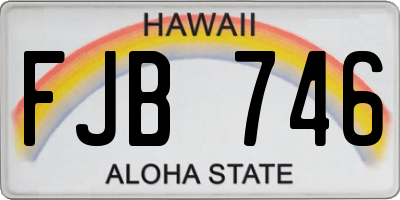 HI license plate FJB746