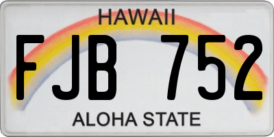 HI license plate FJB752