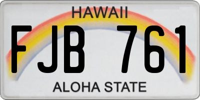 HI license plate FJB761