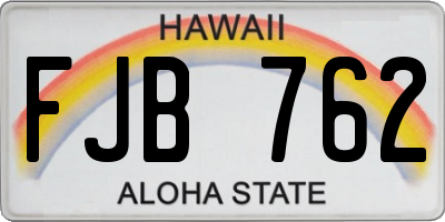 HI license plate FJB762