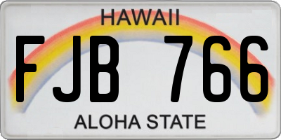 HI license plate FJB766