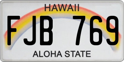 HI license plate FJB769