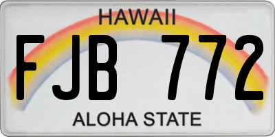 HI license plate FJB772