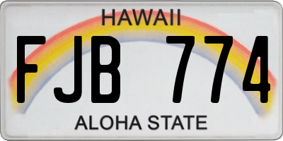 HI license plate FJB774