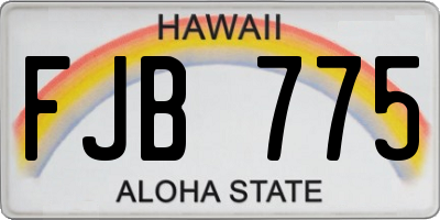 HI license plate FJB775