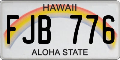 HI license plate FJB776