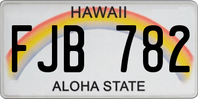 HI license plate FJB782