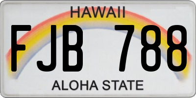 HI license plate FJB788