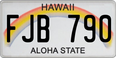 HI license plate FJB790