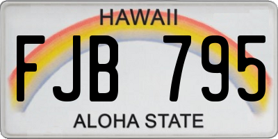 HI license plate FJB795