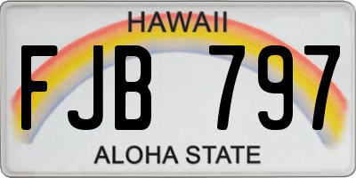 HI license plate FJB797