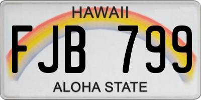 HI license plate FJB799