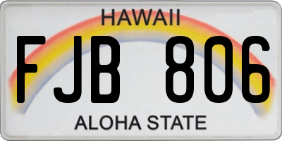 HI license plate FJB806